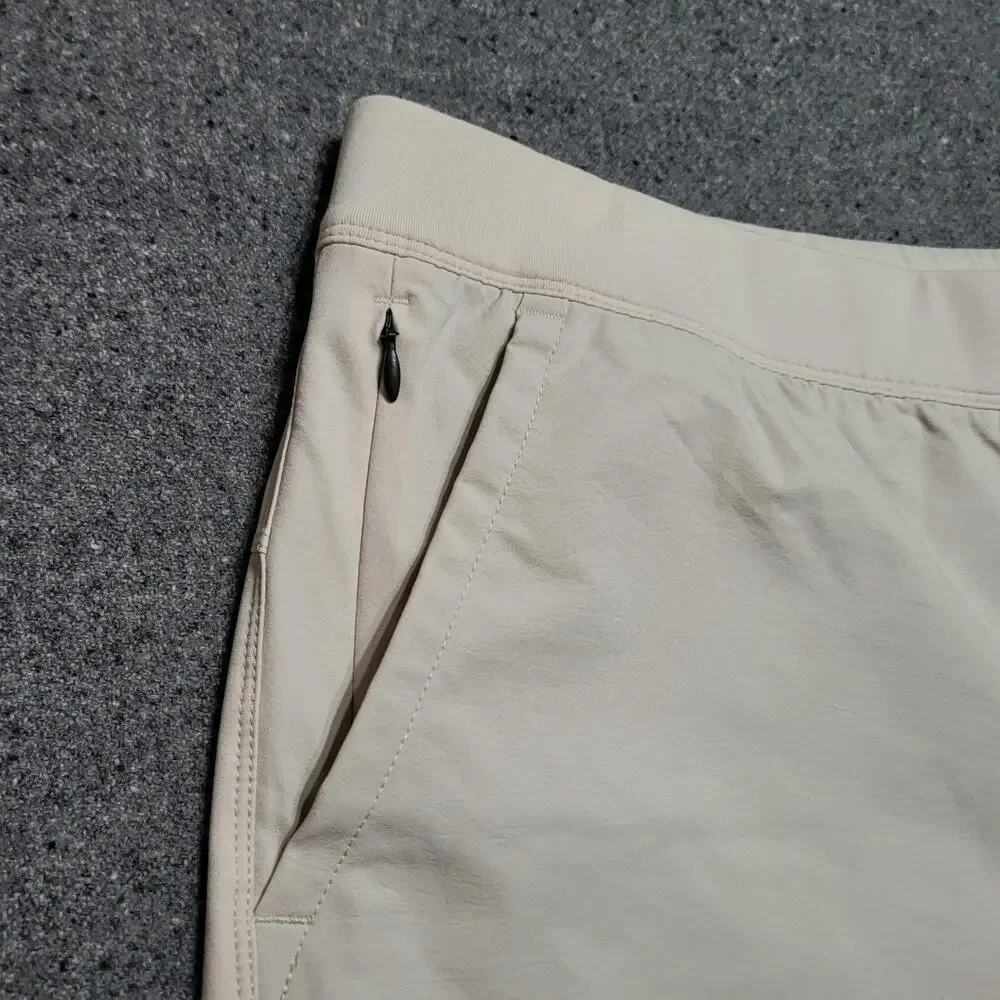 Public Rec Shorts Mens 42 Khaki Flex Casual Performance Stretch Elastic Waist 6